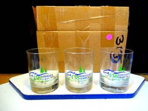 lot 135 image: RARE KENTUCKY DERBY 138 HIGHBALL GLASS SET OF 3 - $$