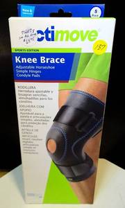 lot 137 image: NEW - PROFESSIONAL GRADE ACTIMOVE SPORTS EDITION KNEE BRACE $$$ (SIZE SMALL - BLACK)