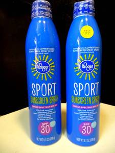 lot 139 image: NEW LOT OF 2 - KROGER 30SPF SUNSCREEN SPRAY (9.1 OZ EACH)