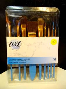 lot 151 image: NEW - ART SUPPLY CONCEPTS 10 PC PAINT BRUSH SET