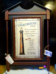lot 179 image: UNIQUE WALL DISPLAY - NAUTICAL THEMES LIGHTHOUSE INN - LARGE 19 X 26