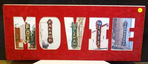 lot 181 image: MOVIE THEATRE OF TEXAS WALL DISPLAY - READY TO FRAME