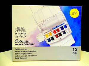 lot 182 image: NEW - WINSOR & NEWTON 13 PC WATERCOLOR SET