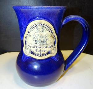 lot 213 image: COLLECTIBLE 2001 SCARBOROUGH FAIR RENAISSANCE VILLAGE MUG WITH FAMOUS SWIRL BOTTOM (CHECK COMPS) $$