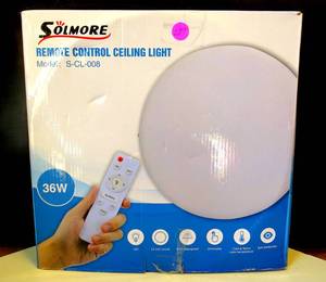 lot 237 image: NEW - SOLMORE REMOTE CONTROL CEILING LIGHT