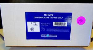 lot 239 image: BIG $ ITEM - JONES STEPHENS CHROME CONTEMPORARY SHOWER SYSTEM - NEWSEALED