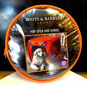lot 253 image: NEW - BOOTS & BARKLEY LARGE SPORTY POP OPEN DOG KENNEL - FOR DOGS UP TO 70 LBS