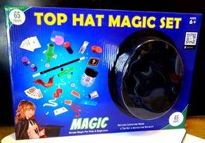 lot 254 image: NEW - 65 PC TOP HAT MAGIC SET FOR KIDS
