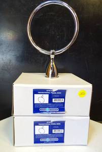lot 256 image: STEPHENS JONES - STAINLESS TOWEL RINGS (97970) NIB - 2 X $