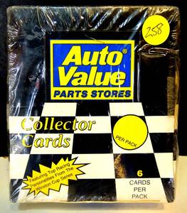 lot 258 image: SEALED 1994 TRAKS AUTO VALUE PARTS STORES RACING COLLECTOR CARDS BOX - BIG NAMES
