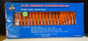 lot 261 image: CHICAGO TOOL 21 PC PRECISION SCREWDRIVER AND WRENCH SET