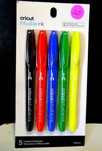 lot 269 image: NEW - Cricut Infusible Ink Fine Point Pens (5)