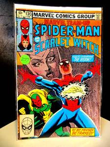 lot 277 image: 1983 MARVEL TEAM-UP #130 Spiderman And Scarlet Witch (BAGGED & BOARDED)