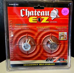 lot 283 image: CHATEAU SELF STORAGE LOCK - C4802-EZ - TWIN PACK (NEWSEALED)
