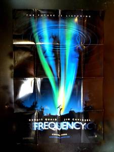 lot 285 image: ORIGINAL Frequency (2000) 24x36 Movie Poster, Sci-Fi Thriller, Dennis Quaid, Jim Caviezel