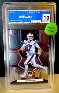 lot 292 image: GEM MINT 10 - 2022 Panini Mosaic Josh Allen National Pride #253 (MVP CANDIDATE FOR 2024)