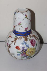 lot 37 image: Vintage Elios Italy Hand Painted Paint Main HF Tumbler Up Bedside Water Carafe