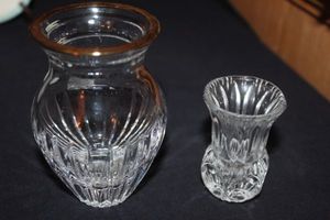 lot 38 image: Two Lead Crystal Vases