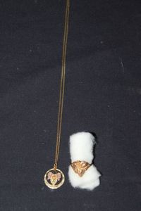 lot 73 image: Black Hills Gold Necklace and Ring