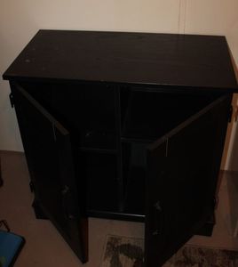 lot 95 image: Black Wooden Cabinet