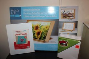 lot 97 image: Easel and Canvases