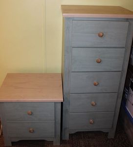 lot 99 image: Tall Dresser and Night Stand
