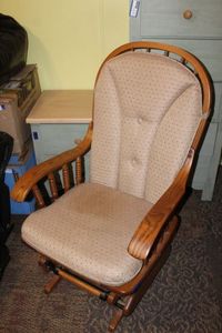 lot 117 image: Glider Rocker, Cushion needs cleaning