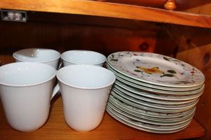 lot 205 image: Plates and coffee cups