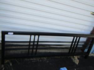 lot 122 image: QUEEN SIZE black metal bed frame