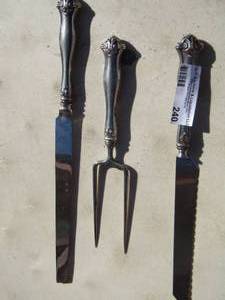 lot 240 image: large serving pieces silverplate