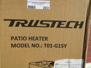 lot 263 image: Trust Tech Patio heater model #T01-G15Y NIB