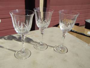 lot 274 image: crystal wine glasses