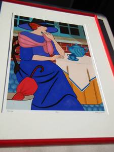 lot 334 image: TEA  by BETSY SHULTS  39126 SIGNED  ART  31 X 25