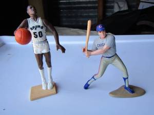 lot 396 image: 1991 David Robinson  San Antonio Spurs,   & baseball fiqurine