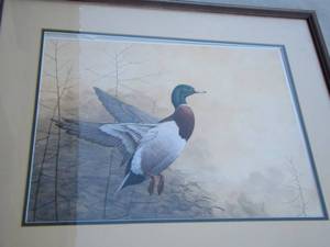 lot 404 image: MALLARD 22x27 framed duck art