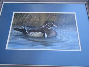 lot 406 image: WOOD DUCK ART by  JOYCE HANEY   18 X 24