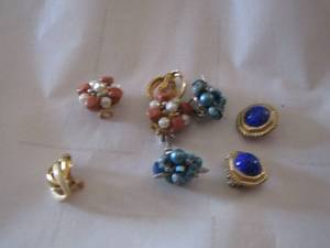 lot 377 image: clip on earrings