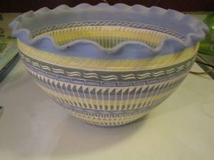 lot 74 image: LARGE FLUTED BOWL  BY EW DINE (NAVAHO)