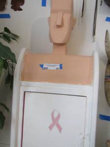 lot 98 image: LADY VHS Tape Holder OR CABINET  THE SURVIVOR  BREAST CANCER   CREATED BY DAN KRIVOSHIA 62x 12 12 x 8 12