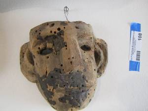 lot 108 image: clay mask with holes 7