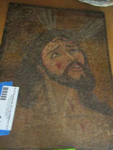 lot 117 image: RELIGIOUS ART - Jesus or man painting  8 X11