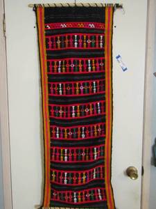 lot 141 image: Native American hanging blanket or throw runner