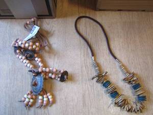 lot 172 image: Native hand made necklaces  qty 2