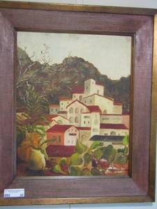 lot 45 image: Stacked house framed art   2723