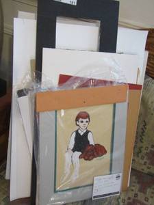 lot 181 image: various empty picture frame card board pieces
