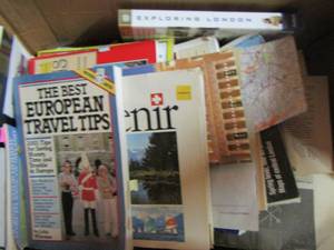 lot 233 image: book lot and world maps