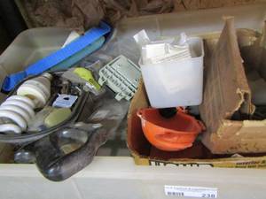 lot 238 image: garage lot light bulbs, saws plus