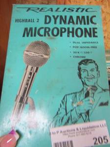 lot 205 image: Realistic high ball #2 dynamic microphone