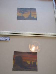 lot 254 image: Sunset and Mountain art 1216 qty 2   ARTHUR BEGUY