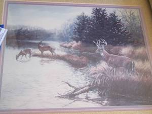 lot 259 image: Vulie Crocker art, deer mad bucks 1923
